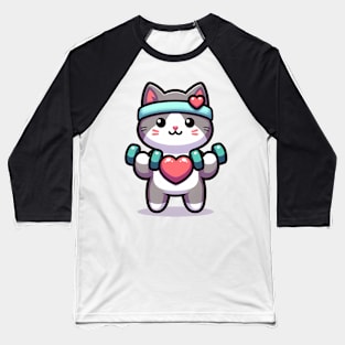 Kitty's Heartfelt Fitness Boost Baseball T-Shirt